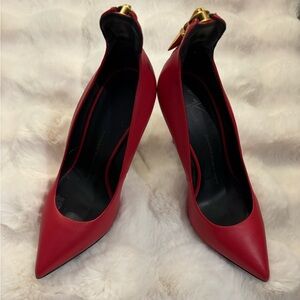Giuseppe Zanotti Red Heels with Gold Accents